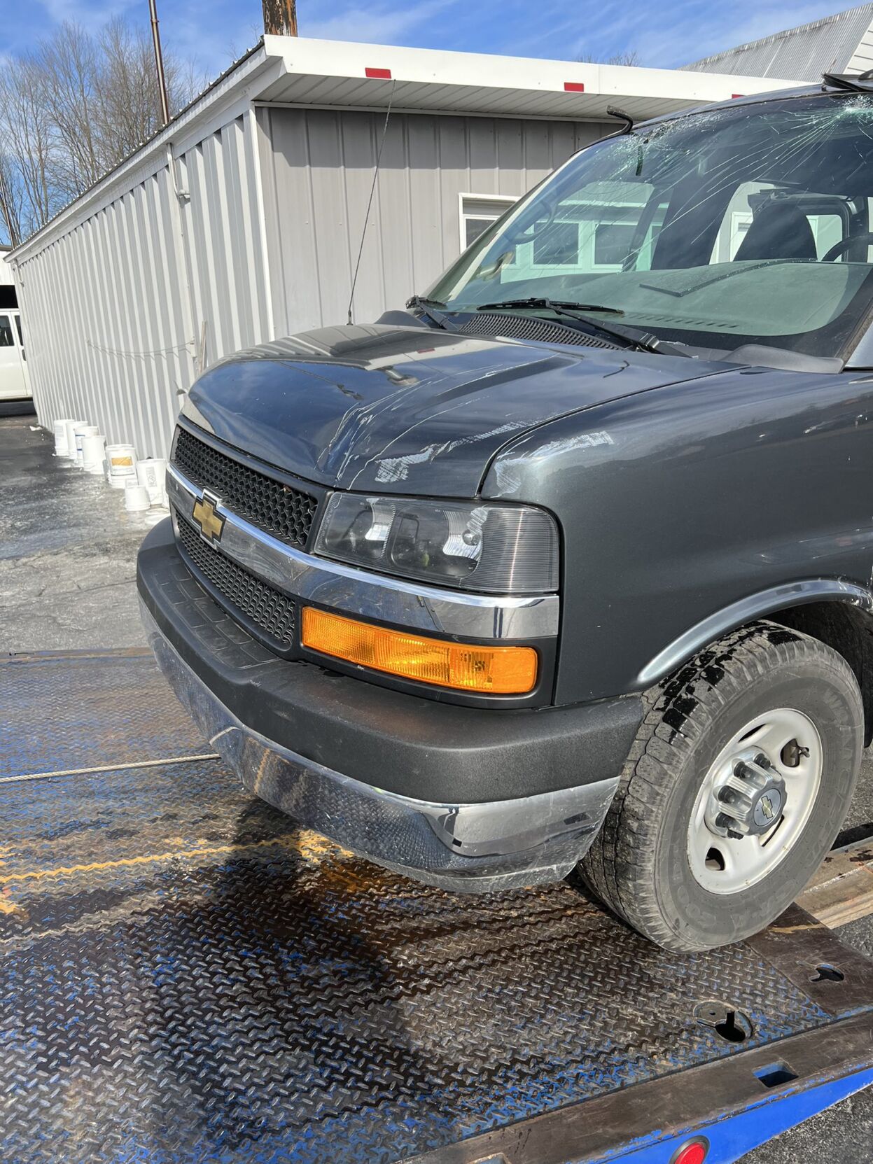 Martin's Flooring stolen van damaged